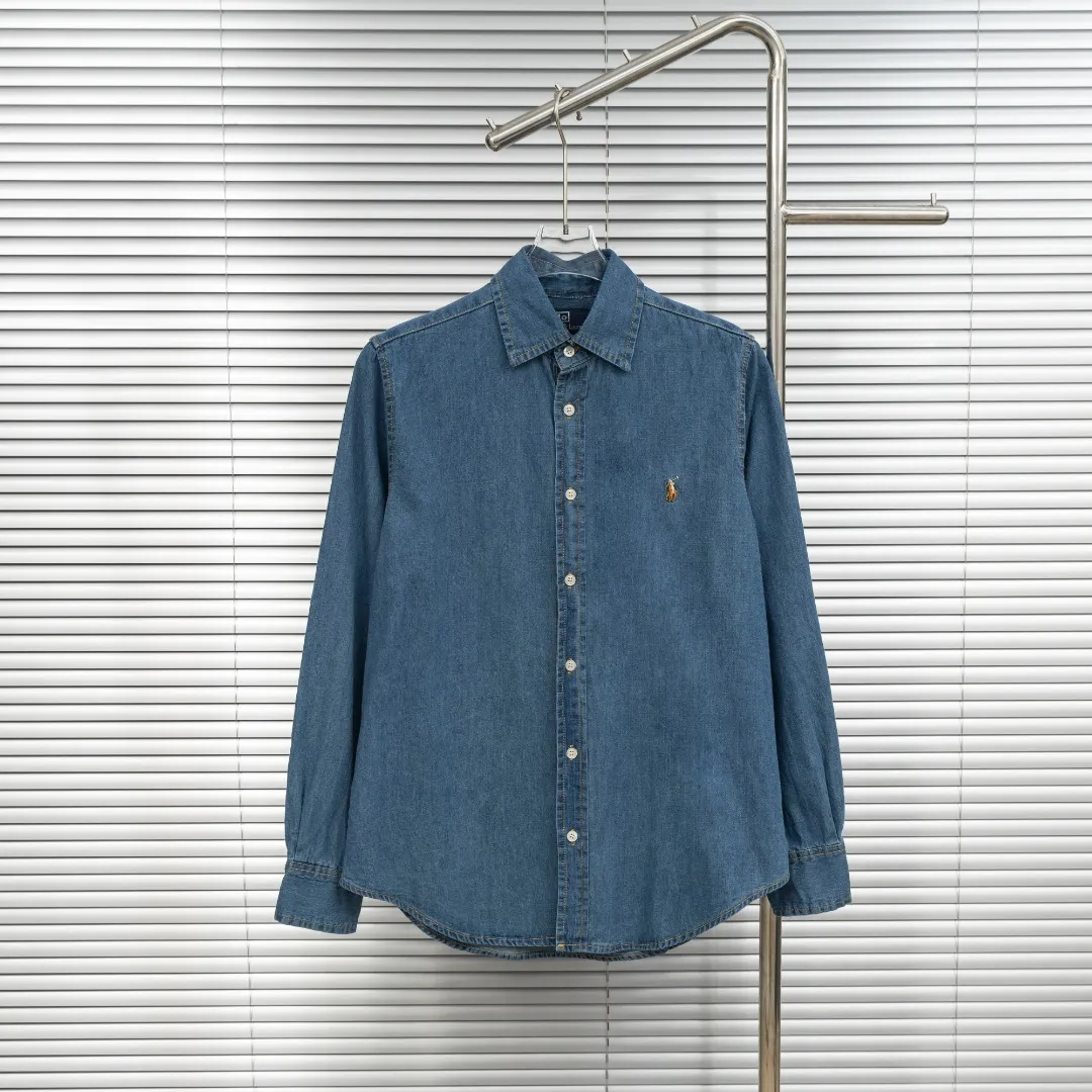 P250 top version (difference in currency) Style: Ralph Lauren POLO denim canvas embroidered long shirt POLO Color: Picture color Size: S-XL Fabric: Pure cotton Accessories: Full set of customized accessories No gender distinction Same style for men and women